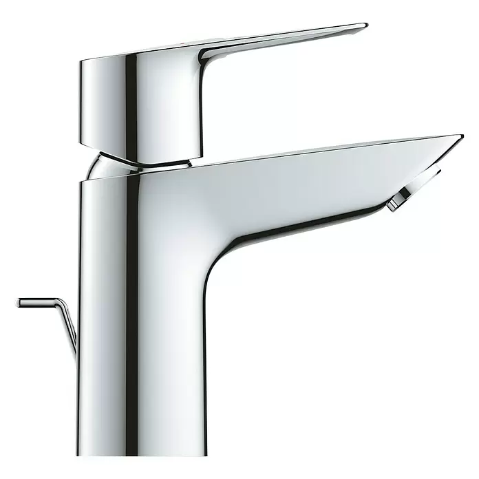 Grohe Waschtischarmatur S-Size - Chrom, Glänzend, Energiespar-Funktion, Mit Bügelhebel - Rechte Seitenansicht