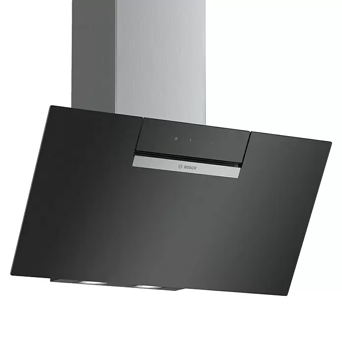 Bosch Campana decorativa DWK87EM60 - Ancho: 79 cm, Potencia de aire máx.: 669 m³/h, Negro - Primer plano