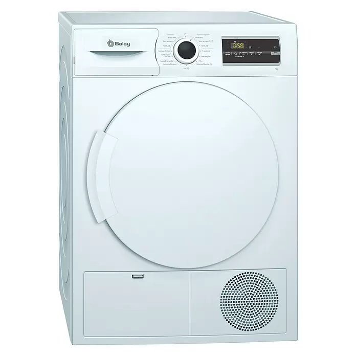 Balay Secadora de condensación 3SC377B - L x An x Al: 63,4 x 59,8 x 84,2 cm, Carga soportada: 7 kg - Vista frontal