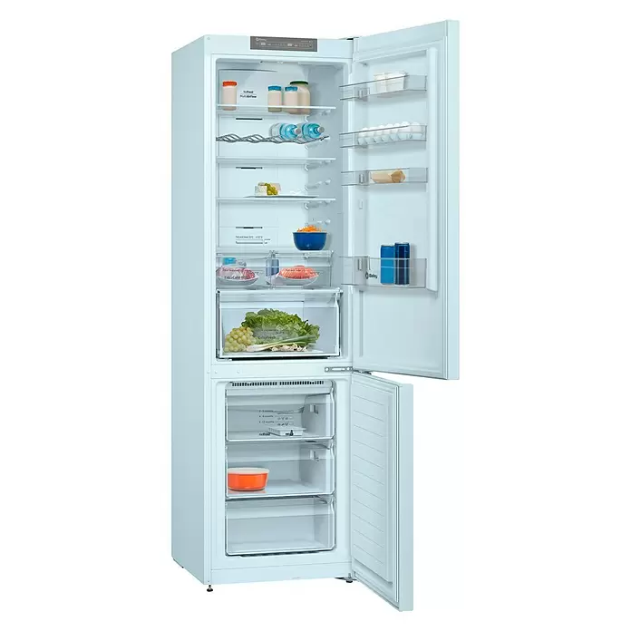 Balay Nevera combi 3KFE763WI - Contenido útil total: 368 l, 66 x 60 x 203 cm, Blanco - Vista angular