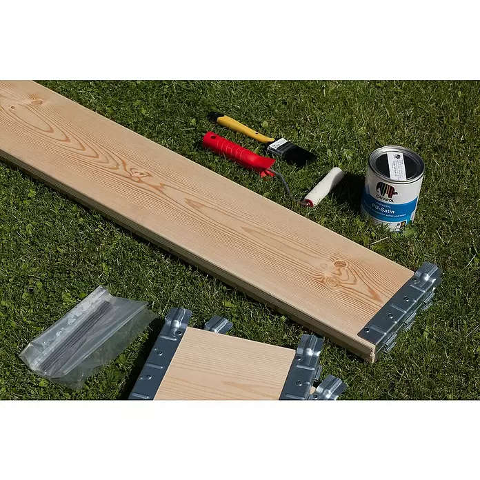 Gardol Hochbeet Palettenrahmen - 80 x 60 cm, Holz, Natur - Stimmungsaufnahme