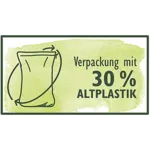 Verpackung mit 30% Altplastik