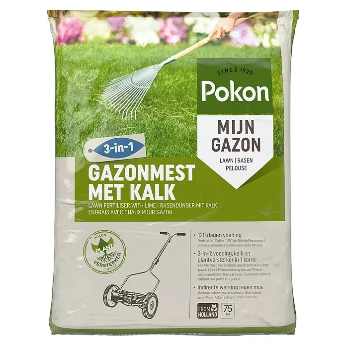 Pokon Gazonmest - 5 kg, Inhoud voldoende voor ca.: 75 m² - Vooraanzicht