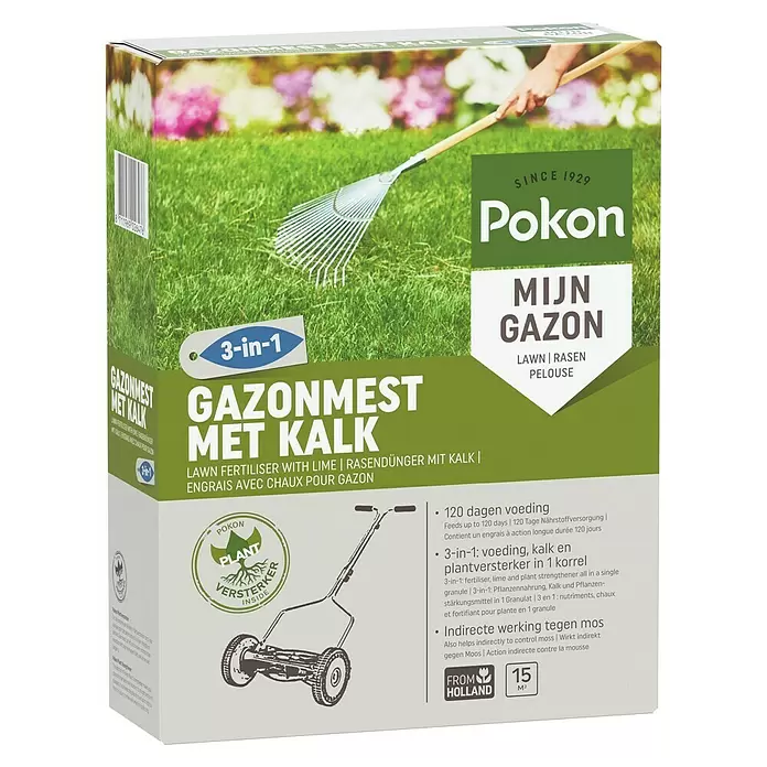 Pokon Gazonmest - 1 kg, Inhoud voldoende voor ca.: 15 m² - Vooraanzicht