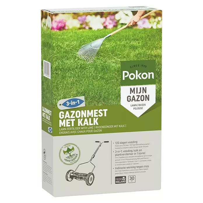 Pokon Gazonmest - 2 kg, Inhoud voldoende voor ca.: 30 m² - Vooraanzicht