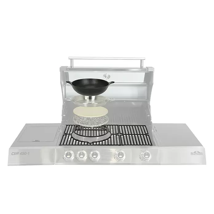 Kingstone KMS Wok za roštilj - Ø x V: 30 x 12,5 cm, Čelik, Emajlirano - Pogled sprijeda