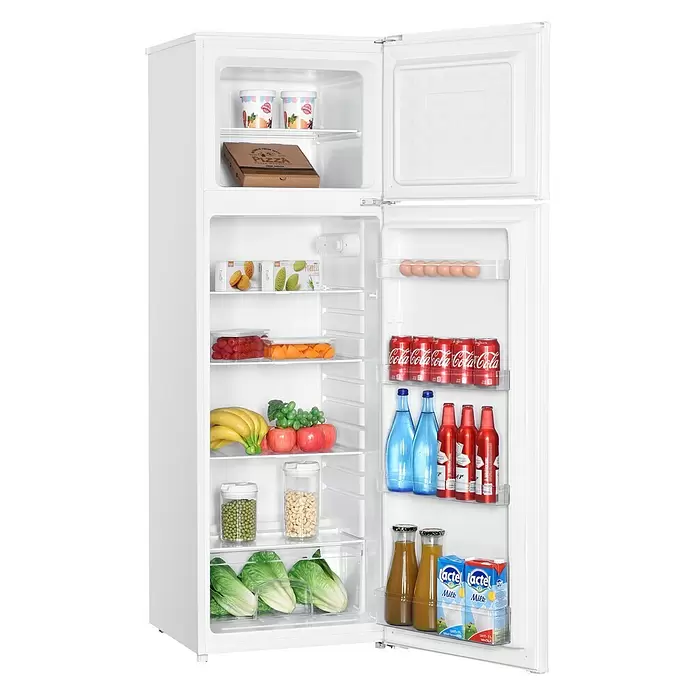 Benavent Nevera F2PBH16655W - Contenido útil total: 248 l, 58 x 55 x 154,5 cm, Blanco - Vista angular