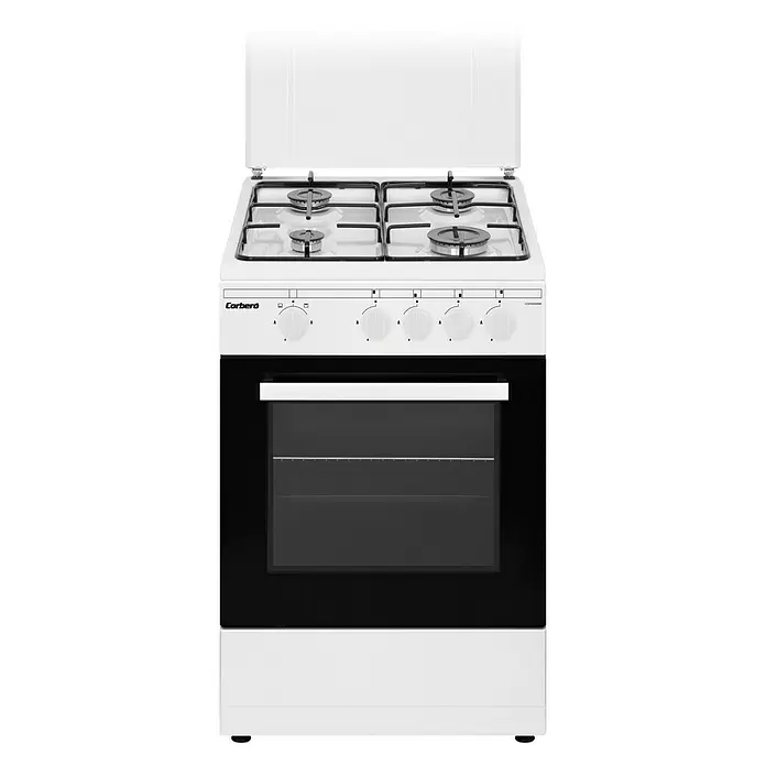 Corberó Cocina CCSF45020NW - Zona de cocción: 4 zonas de cocción, Blanco/Negro - Vista angular