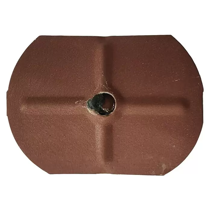Anclaje para atornillar placas Coppo Piano - Rojo envejecido, 1 ud. - Vista frontal