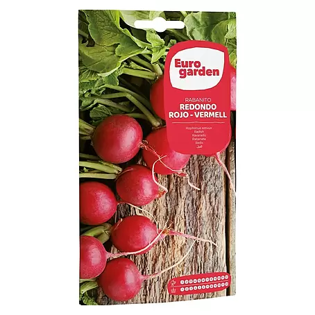 Euro Garden  Semillas de vegetales Rabanito Redondo Rojo