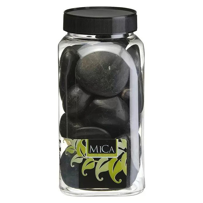 Piedras decorativas maxi - Negro, 1 kg - Vista frontal