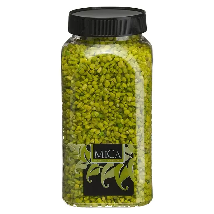 Piedras decorativas mini - Verde, Tamaño de grano: Ø 2 - 3 mm, 1 kg - Vista frontal