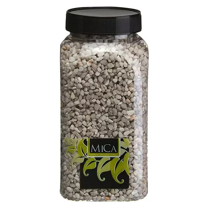 Piedras decorativas mini - Gris, Tamaño de grano: Ø 2 - 3 mm, 1 kg - Vista frontal