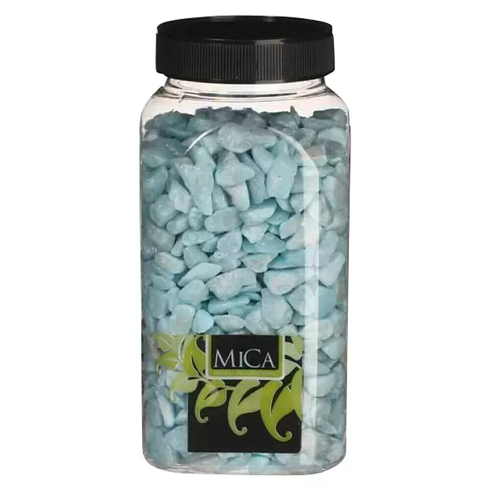 Piedras decorativas midi - Azul, Tamaño de grano: Ø 9 - 13 mm, 1 kg - Vista frontal