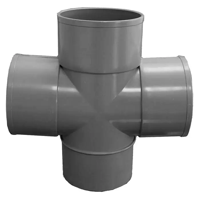 Tecnoagua Derivación PVC doble M-H - 90 mm, 87 °, PVC - Vista frontal