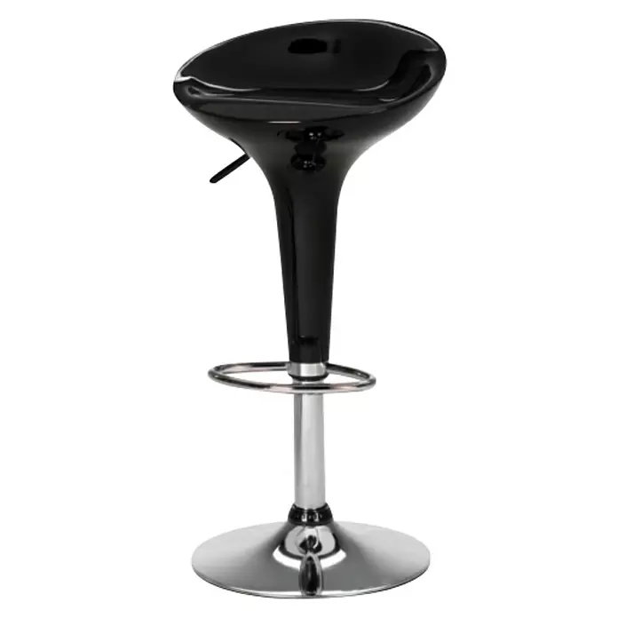 Taburete de cocina Rex - Negro, Ajuste de altura: 66 cm - 88 cm - Vista angular