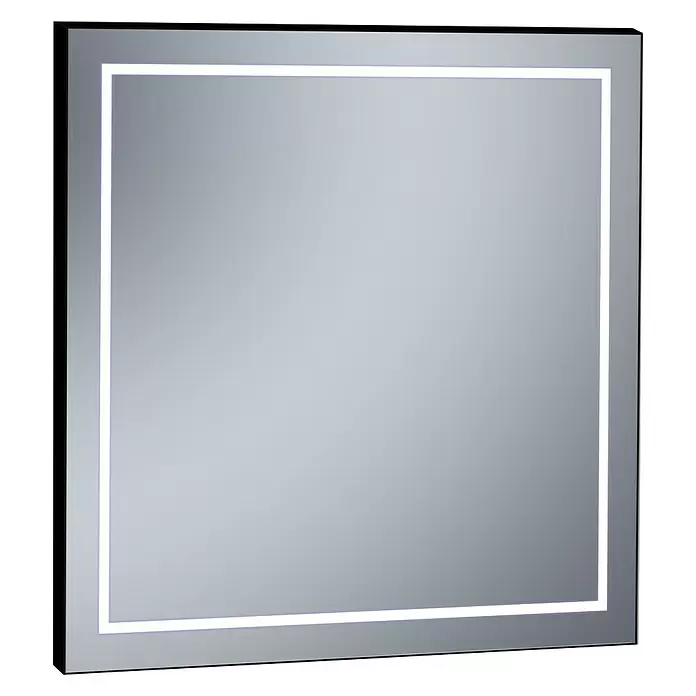 Espejo con luz LED Lisbeth - An x Al: 80 x 80 cm, Transformador - Vista angular
