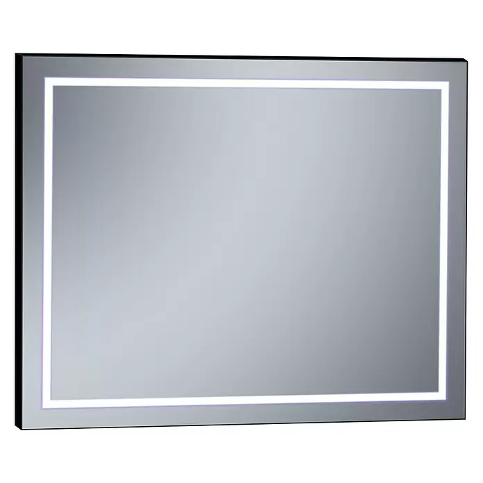 Espejo con luz LED Lisbeth - An x Al: 100 x 80 cm, Transformador - Vista angular