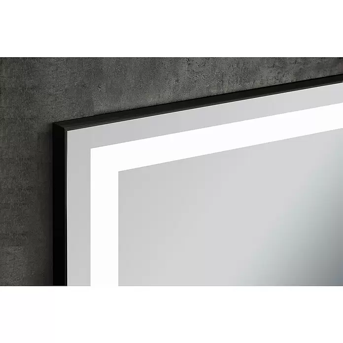 Espejo con luz LED Lisbeth - An x Al: 80 x 80 cm, Transformador - Primer plano