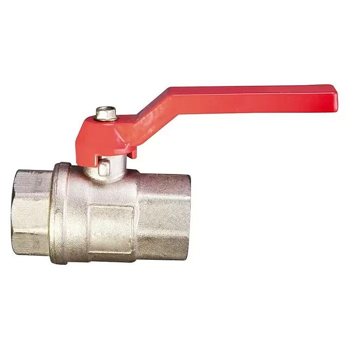 Kugelhahn - 1¼″, Messing, Verchromt - Linke Seitenansicht