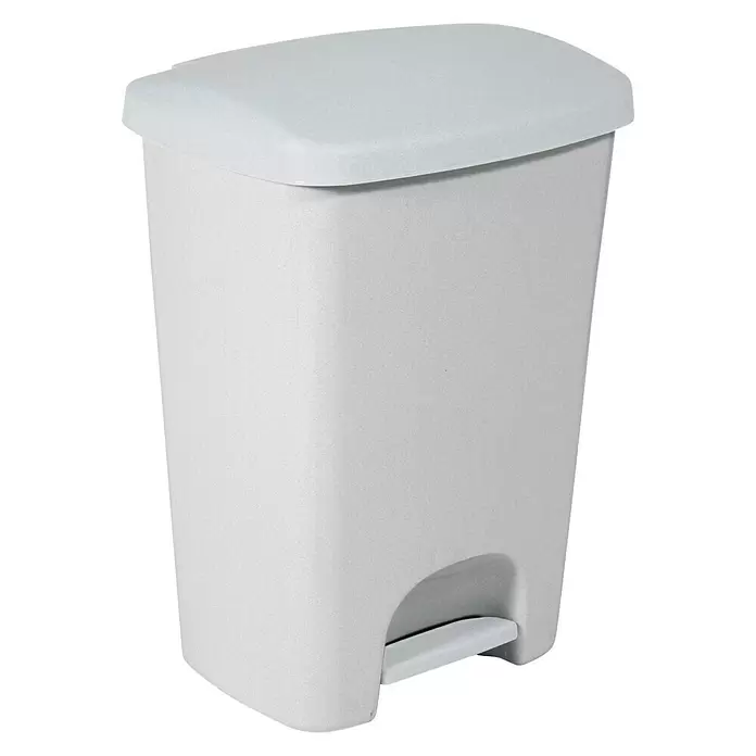 Cubo con pedal Bin - 30 l, Gris, Rectangular, Polipropileno - Vista angular