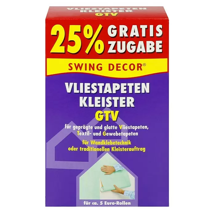 Swing Decor Vliestapeten-Kleister 25 % gratis - 250 g - Vorderansicht