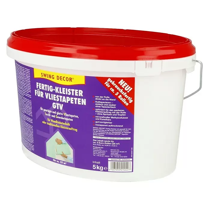 Swing Decor Vliestapeten-Kleister GTV - 5 kg - Rechte Seitenansicht