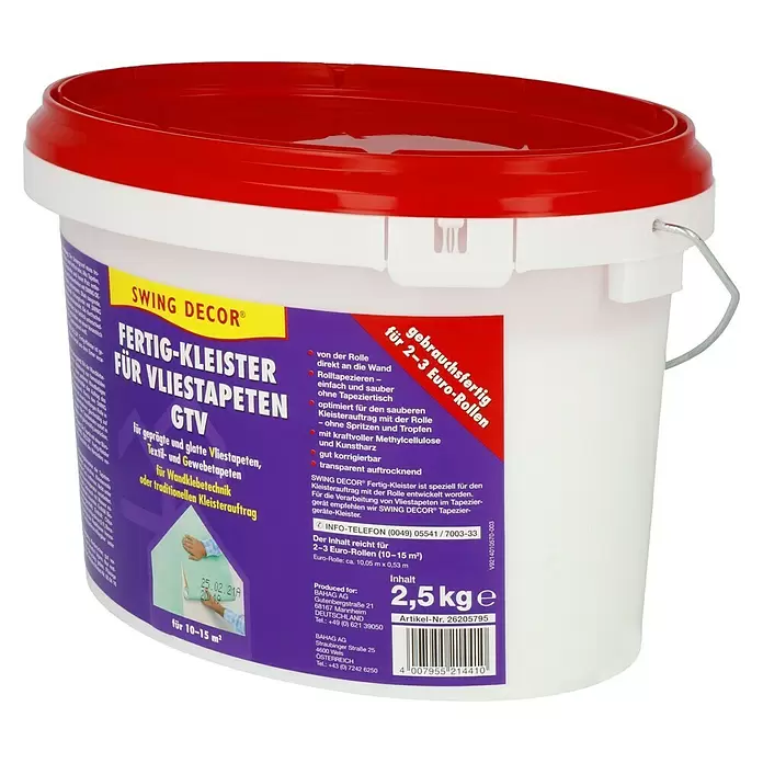 Swing Decor Vliestapeten-Kleister GTV - 2,5 kg - Rechte Seitenansicht
