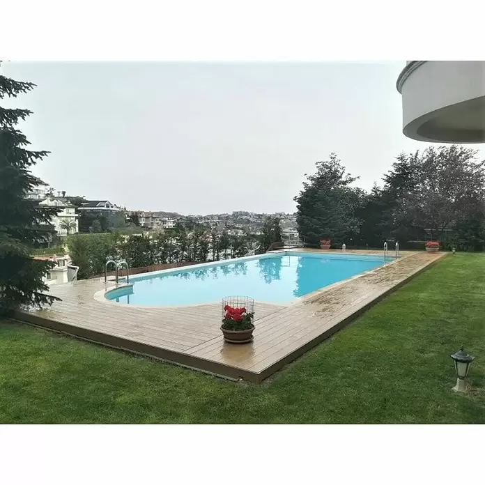 WPC daska za terasu - 300 x 14 x 2,5 cm, Smeđe boje - Živopisni prikaz