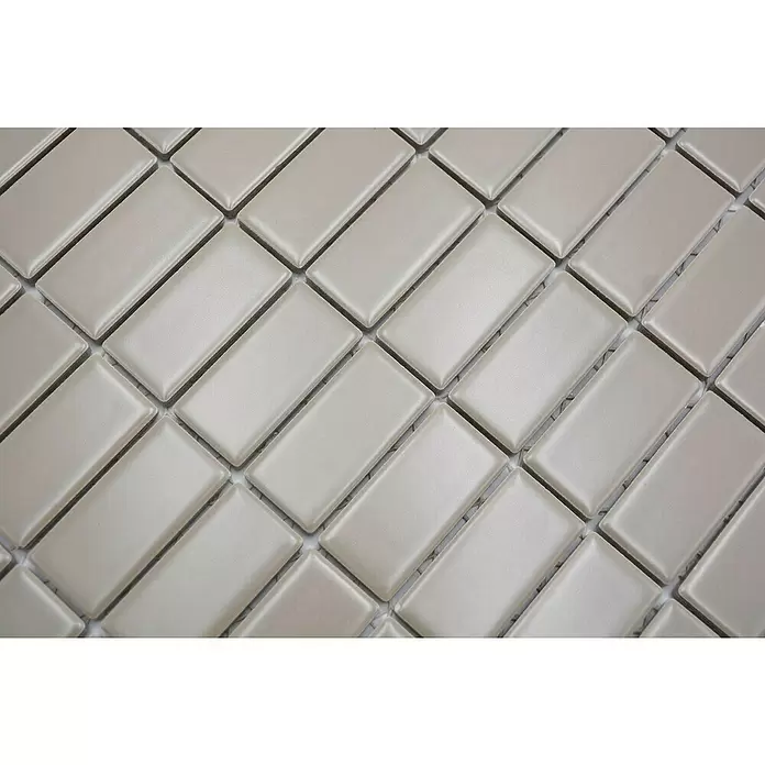 Mozaïektegel rechthoek Architecture ST 415 - 29,8 x 29,8 cm, Beige/Bruin, Mat - Close-up