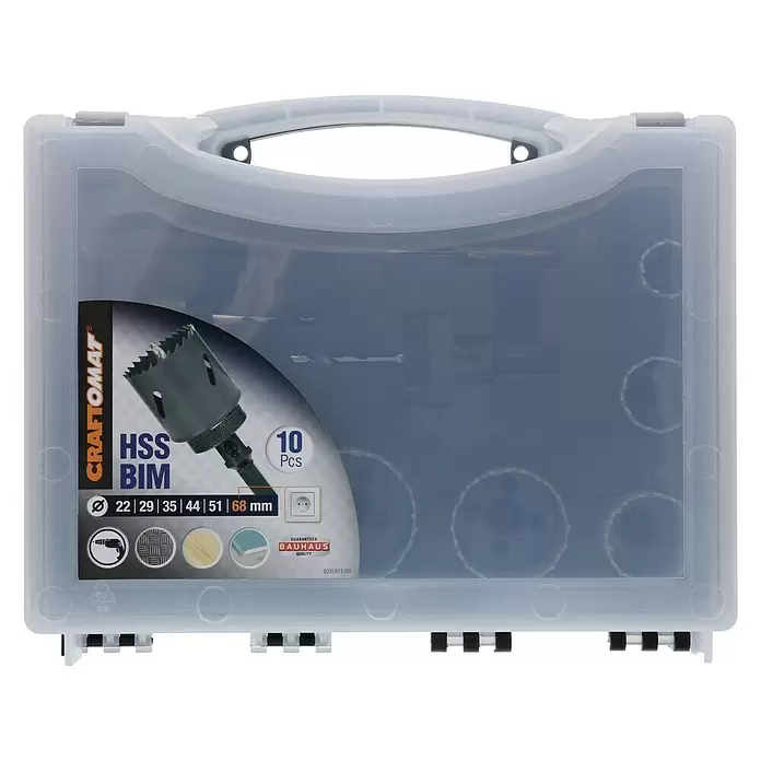 Craftomat Lochsägen-Set HSS Bi-Metall - 10 -tlg. - Vorderansicht