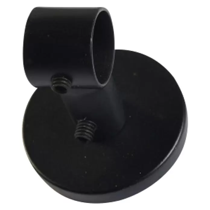 Soporte de techo cerrado Ideas 12 - Negro, Para barras con un diámetro de 12 mm, 1 ud. - Vista angular