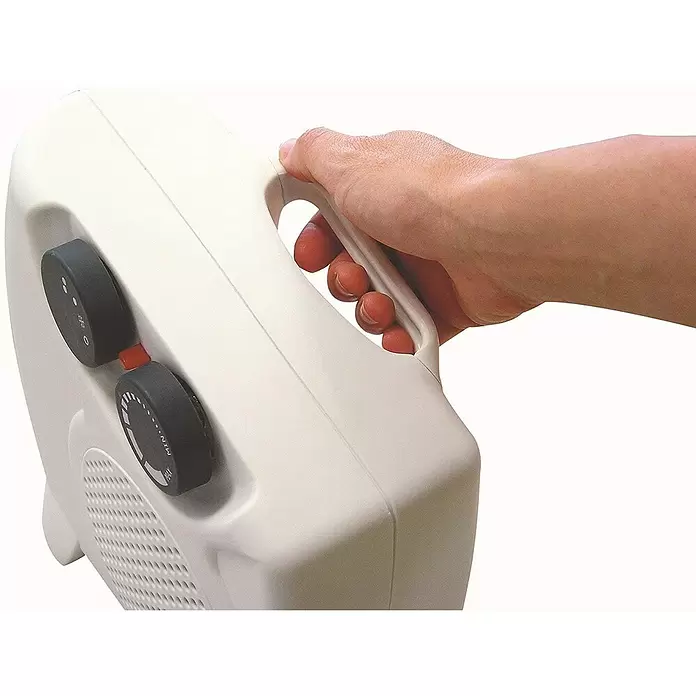 Jocca Calefactor de aire dos posiciones - 2.000 W, Blanco, 24 x 25 x 12 cm - Primer plano
