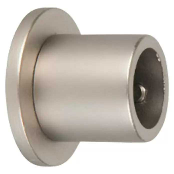 Soporte de pared Lateral - Plata, Apto para: Barras para las cortinas de Ø 16 mm, Largo: 2,9 cm - Vista frontal
