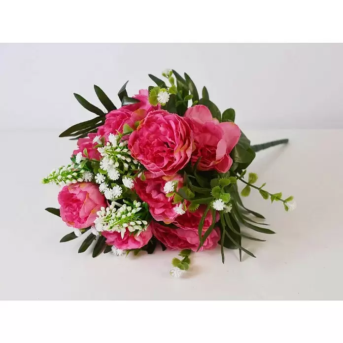 Buket cvijeća umjetni - 40 cm, Roze boje - Živopisni prikaz