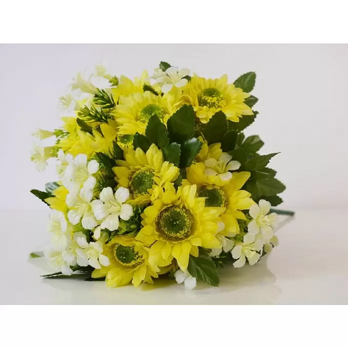 Buket cvijeća umjetni - 46 cm, Žute boje - Živopisni prikaz