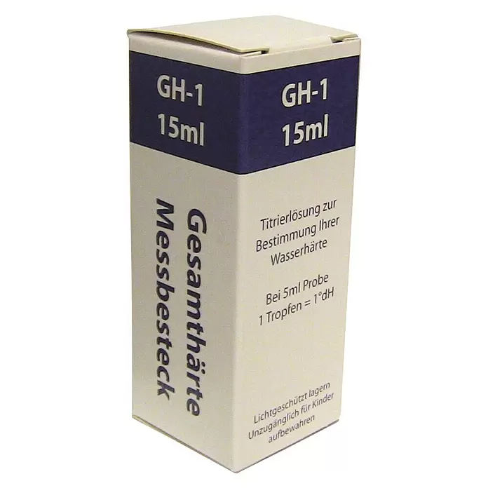 Test-Set Gesamthärte Testkit GH1 - 15 ml - Diagonale Ansicht