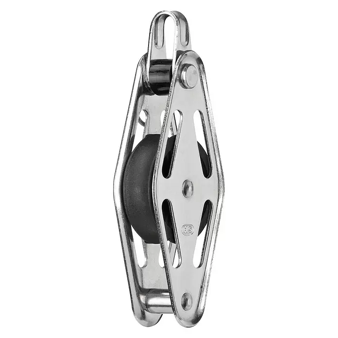 Seilflechter Motón - Espesor de mamparo: 10 mm, Con estribo desmontable, Casquillo liso - Vista angular