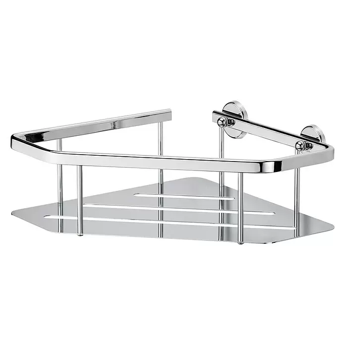 Camargue Cesta de baño Raja - 31 x 21,5 x 8 cm, Cromo, Brillante - Vista angular