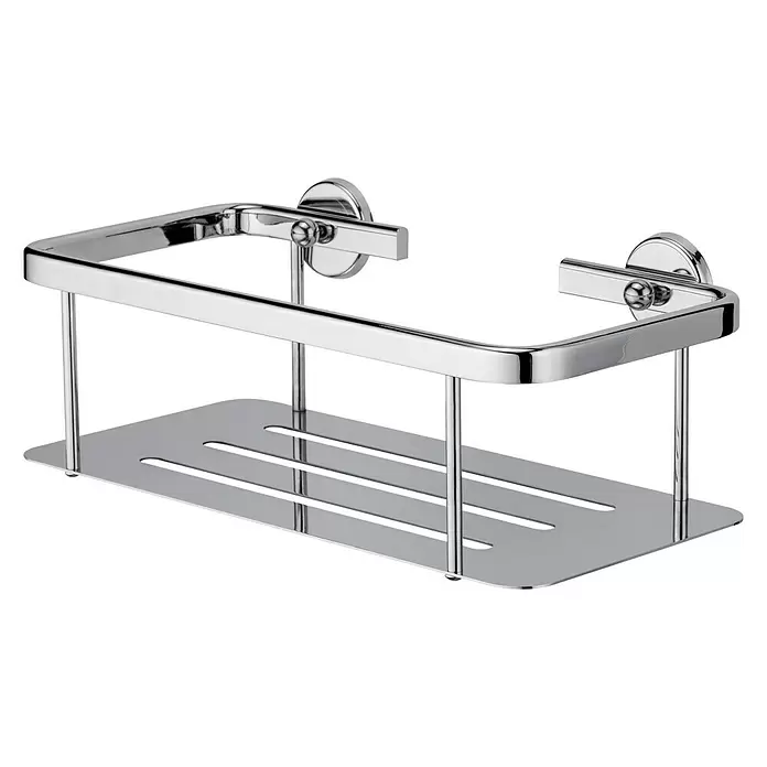 Camargue Cesta de baño Sirah - 25 x 12 x 8 cm, Cromo, Brillante - Vista angular