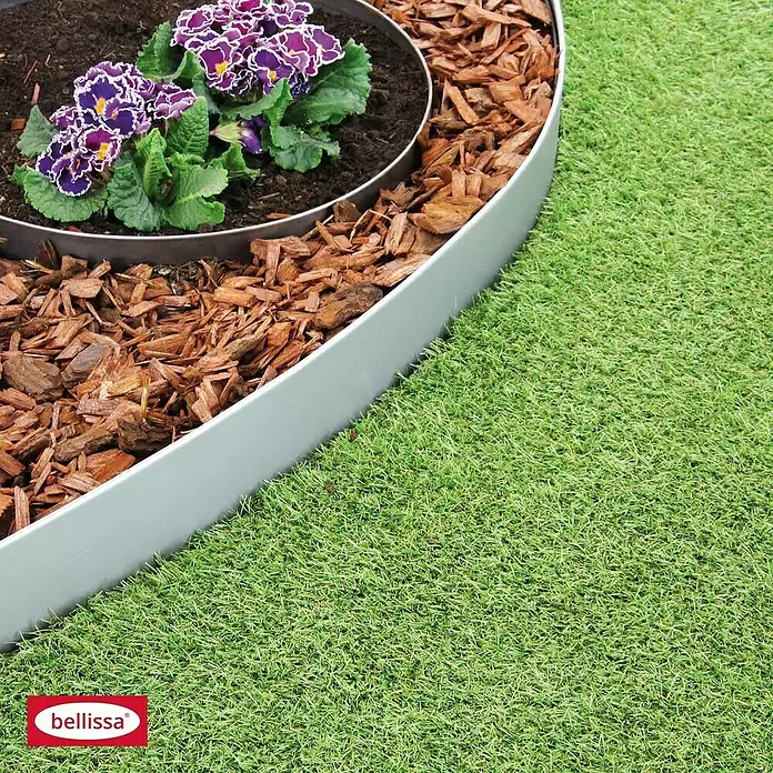 Bellissa Rasenkante Serra - 103 x 0,1 x 12 cm, Silber, Metall - Stimmungsaufnahme