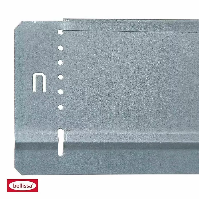 Bellissa Rasenkante Basic - 100 x 0,05 x 10 cm, Silber, Metall - Detailaufnahme