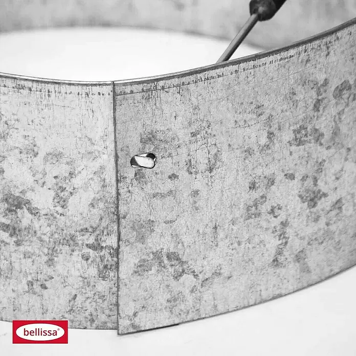 Bellissa Rasenkante Kreis - 30 x 13 cm, Stahl, Verzinkt - Detailaufnahme