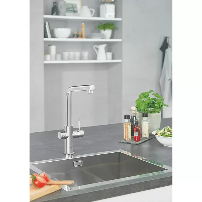 Grohe Spültischarmatur Red II Duo - L-Auslauf, Boiler: Größe M, Chrom - Stimmungsaufnahme
