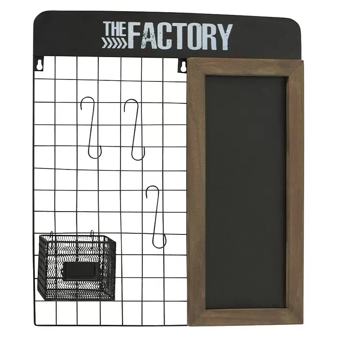Memoboard Factory - Schwarz, 50 x 56 cm - Vorderansicht