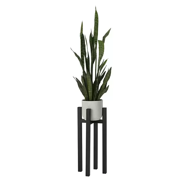 Blumenständer Metall - L x B x H: 25 x 25 x 55 cm - Diagonale Ansicht