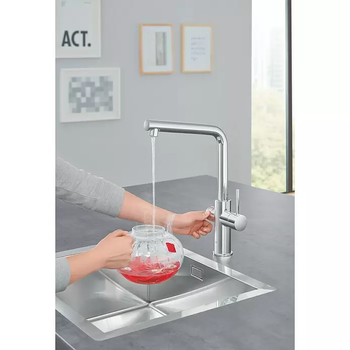 Grohe Spültischarmatur Red II Duo - L-Auslauf, Boiler: Größe M, Chrom - Stimmungsaufnahme