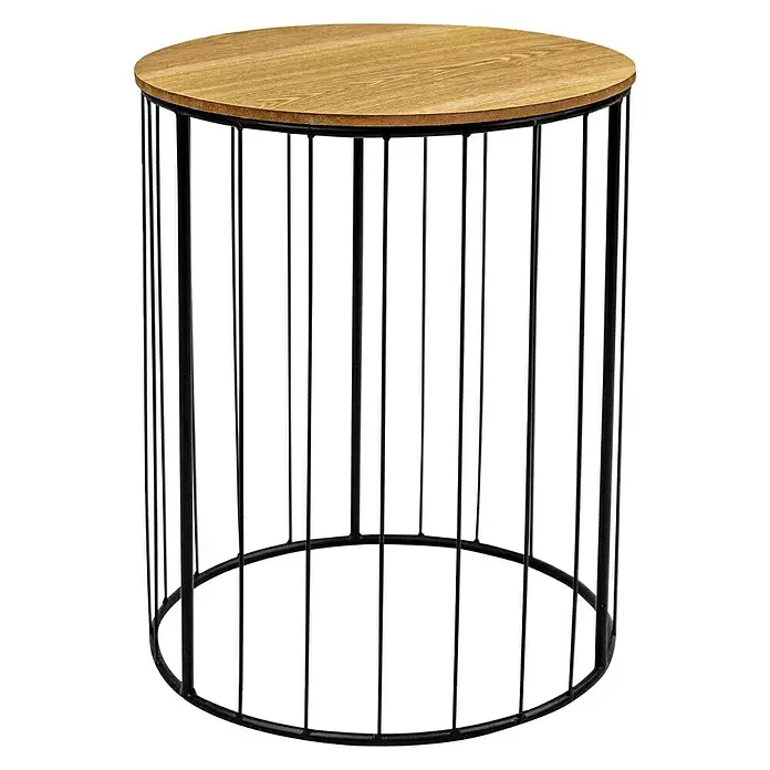 Beistelltisch Rund - Ø x H: 40 x 50 cm, Holz, Braun - Vorderansicht