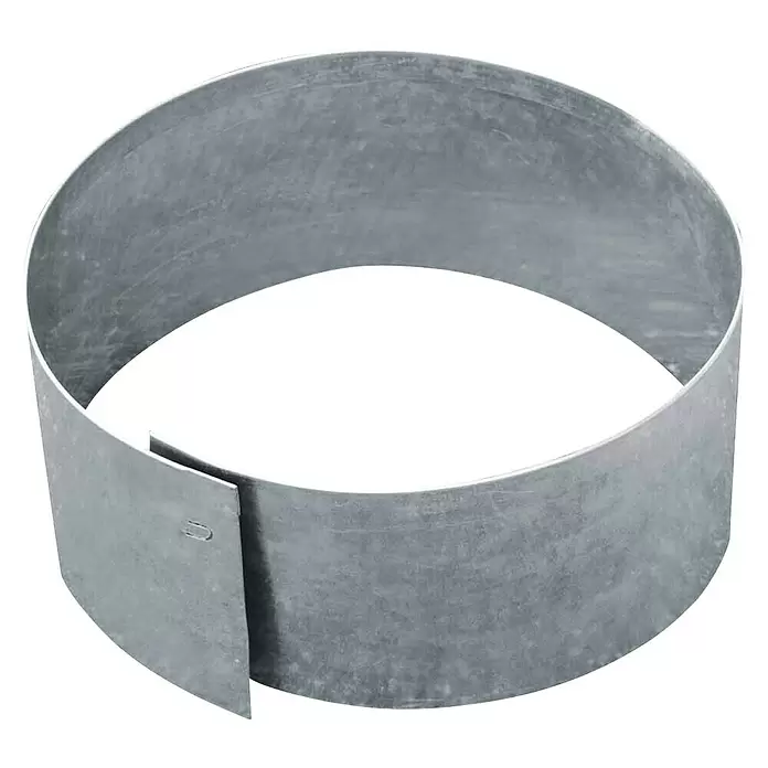 Bellissa Rasenkante Kreis - 40 x 13 cm, Stahl, Verzinkt - Diagonale Ansicht