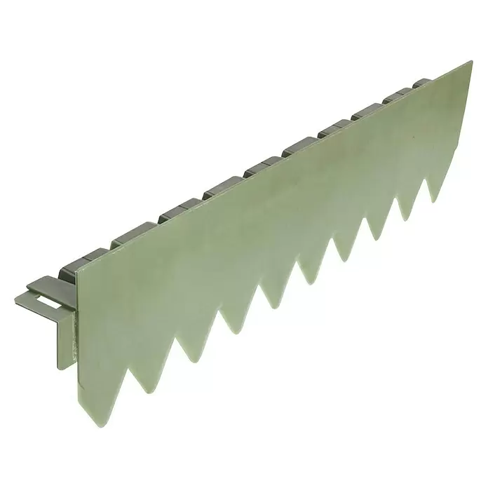 Bellissa Rasenkante Comfort Kunststoff - 50 x 14 cm, Polypropylen, Mit Rand, Flexibel verlegbar - Diagonale Ansicht